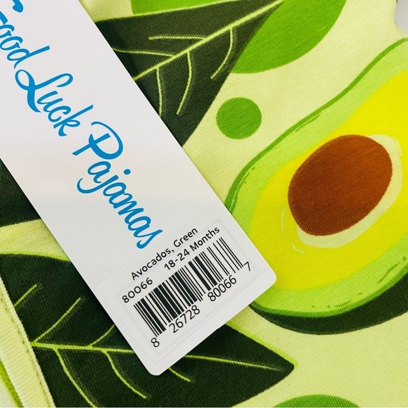 Good Luck Avocado Pajamas Size 18-24 Months - Picture 5 of 8
